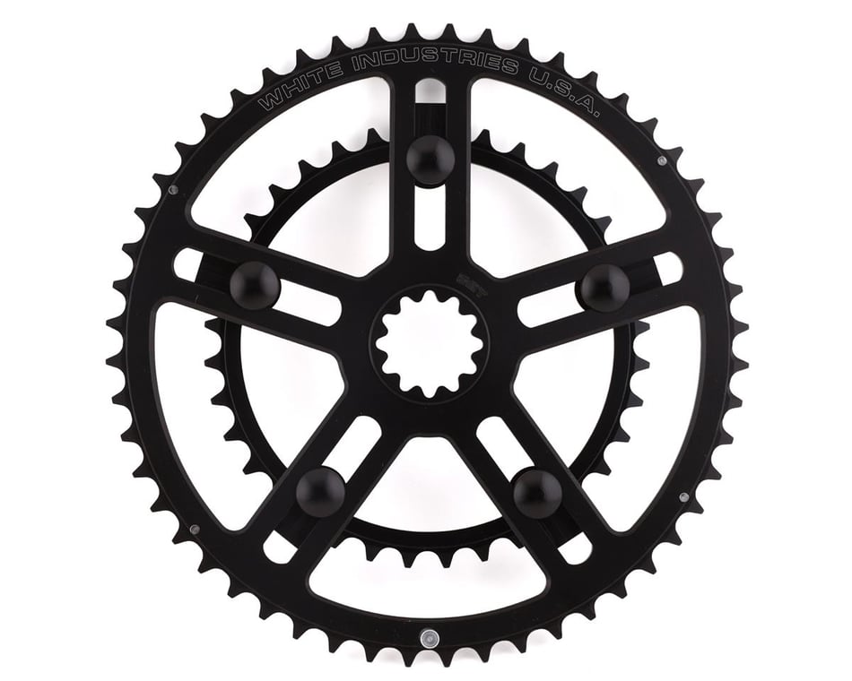 White Industries Square Taper VBC Chainring Set (Black) (52/36T)